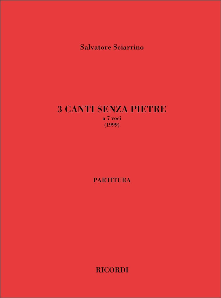 Tre Canti Senza Pietre